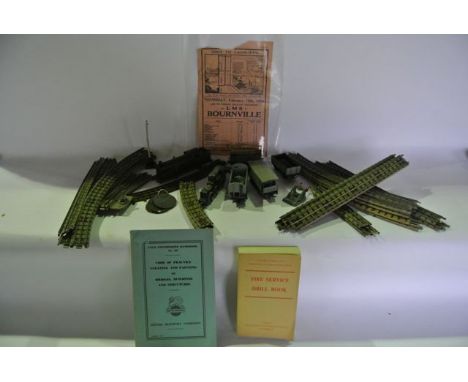 A vintage Hornby Electronic 00 Gauge Engine No 6699 together with associated rolling stock, track with painted ground detail,