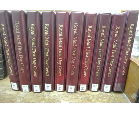 Ten folios containing Royal Mint First Day Covers covering the period 1965 to around 2010