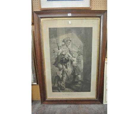 An early 20th century black and white print after Frank O Salisbury showing a First World War solider returning home and gree