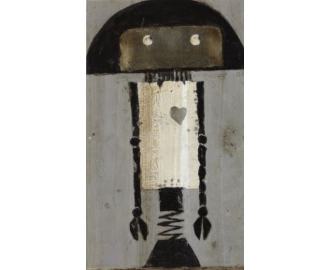 Robot with heart. 1962. . Cm 19,20 x 31,70. At the back Fuoricentro srl - Pino Pascali Archive label. Publication: Pino Pasca