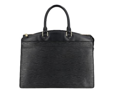 LOUIS VUITTON VINTAGE Handtasche 'RIVIERA'. Epi Leder Serie in Schwarz mit goldfarbener Hardware, Doppelhenkel, Reißverschlus