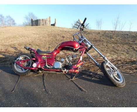 A Chinese chopper motorcycle. Registration number Not registered. Frame number LKJPCHL065B005683. Engine number *51407037*.Of