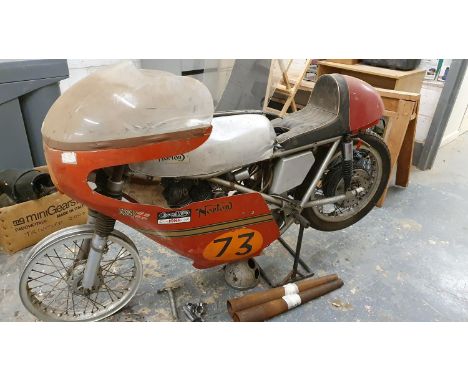 c. 1959/1970 Seeley Mk III type/Norton Dominator race bike project, 599 cc. Registration number, not road registered. Frame n