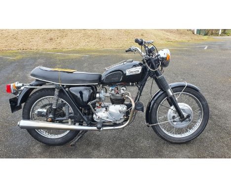 1973 Triumph T100P, 490cc. Registration number SAT 54M. Frame number T100P DH31363. Engine number T100P DH31363.Triumph enjoy