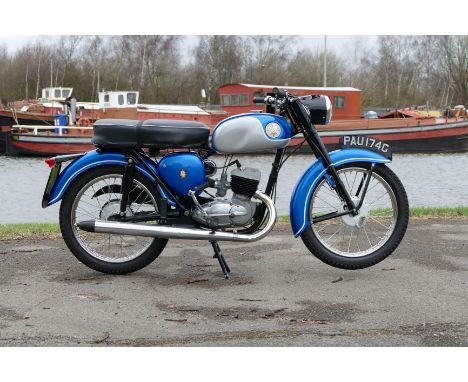 1968 BSA Bantam D14/4, 175 cc. Registration number PAU 174G. Frame number D14 39457 (covered by powder coating). Engine numbe