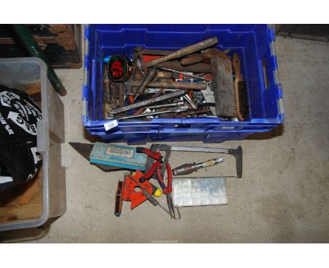 Magnetic welder's set squares, sockets and other tools.