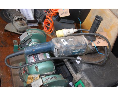 A 9'' Bosch angle Grinder (no safety guard), 110 volt, not working at time of lotting.