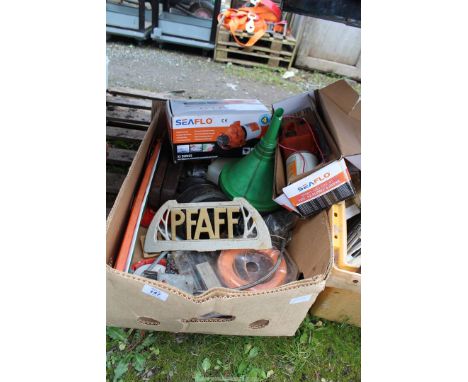 "Seaflo" caravan pumps, strimmer heads, chainsaw bar, etc.