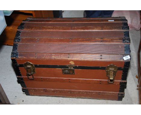 A metal bound Trunk.