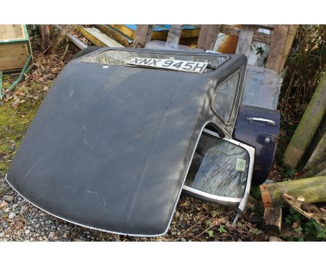 MGB Roadster hardtop, pair of doors, windscreen and surround, etc.