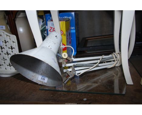 Angle poise lamp.