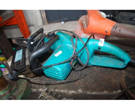  A Bosch electric chainsaw, (chain brake working).