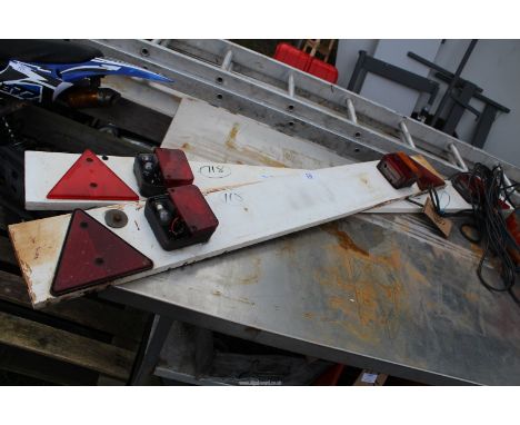 Two trailer light boards, a/f.
