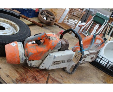 Stihl petrol disc cutter (engine turns).
