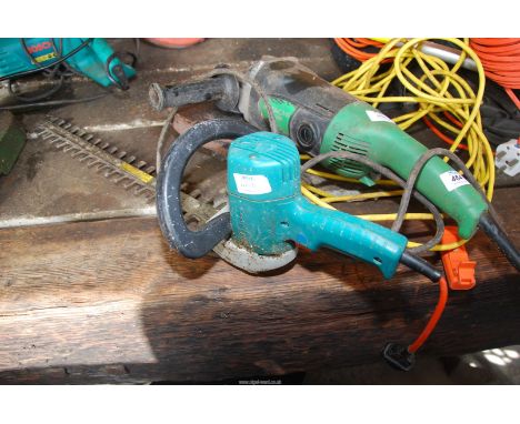 A Hitachi 9'' angle grinder, 240 volt.