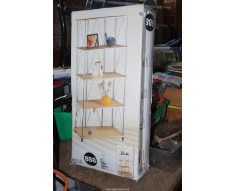 Flat pack Shelf unit, 166.5 cm tall.