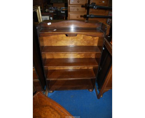 An Oak five shelf Bookcase, 29 1/2'' wide x 41'' high.