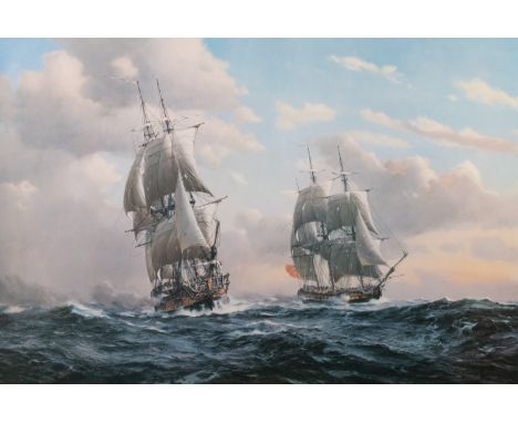 Derek George Montague Gardner (British, 1914-2007)
The Barque 'Berwickshire'
Minerva's action with 'Warwick'
The capture of '