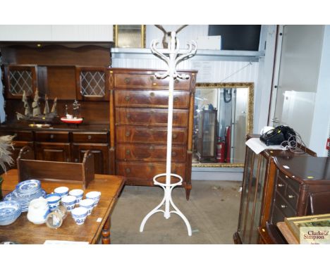 A bentwood hat, coat and stick stand