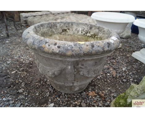 A large concrete planter