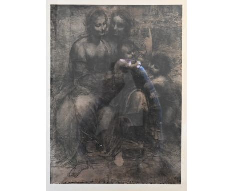 Framed sketch depict a religious scene