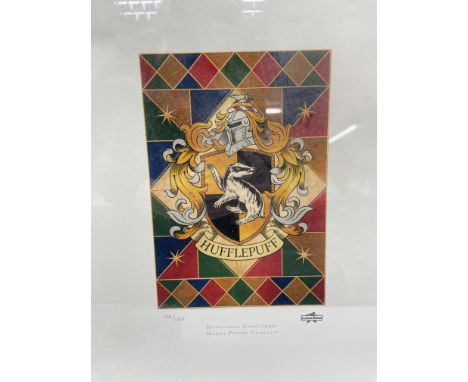 A Harry Potter Limited edition Mina Lima print, Hufflepuff House Crest 106/1000