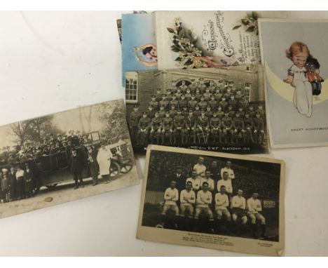 A 1921 Postcard of football team Tottenham Hotspur Cup Team and other postcards. (a lot)