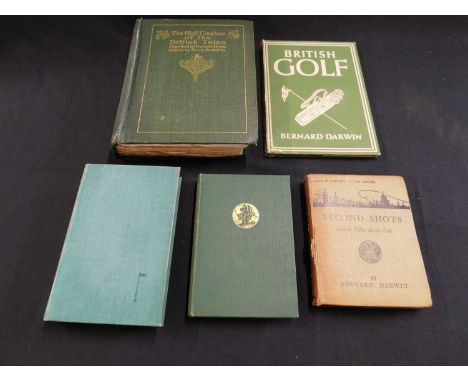 BERNARD DARWIN: 5 Titles: THE GOLF COURSES OF THE BRITISH ISLES, Ill Harry Rountree, London, Duckworth, 1910 first edition, f