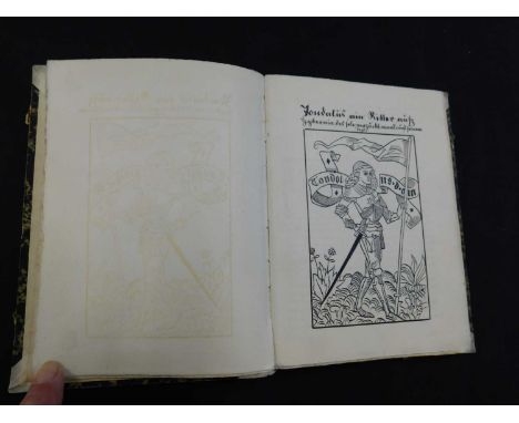 TONDOLUS DER RITTER: Pen and ink manuscript facsimile of 1515 edition, pen and ink illustrations in text, circa 1900, 57 manu