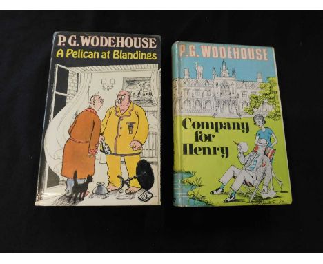 P G WODEHOUSE: 2 Titles: COMPANY FOR HENRY, London, Herbert Jenkins, 1967 first edition, inscription on front paste down, ori