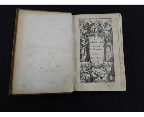 HE KAINE DIATHEKE NOVUM TESTAMENTUM, Cantabrighiae, T Buck, 1632, engraved title, old blind stamped calf, armorial book plate