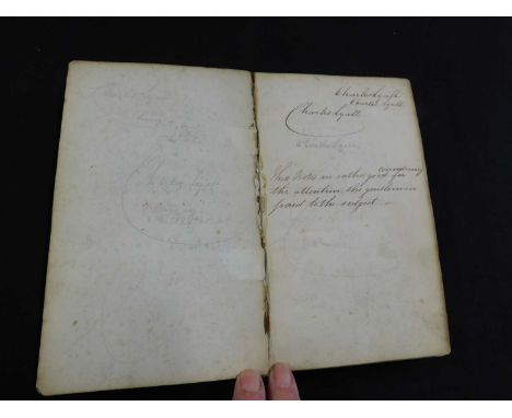 EARLY VICTORIAN MANUSCRIPT AGRICULTURAL JOURNAL BY CHARLES LYALL dated 1843, circa 200 manuscript pages, contemporary calf ba