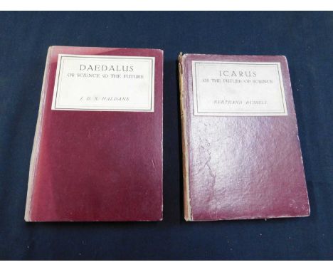 BERTRAND RUSSELL: ICARUS OR THE FUTURE OF SCIENCE, London, Kegan Paul Trench Trubner, 1924 first edition, original boards, pr