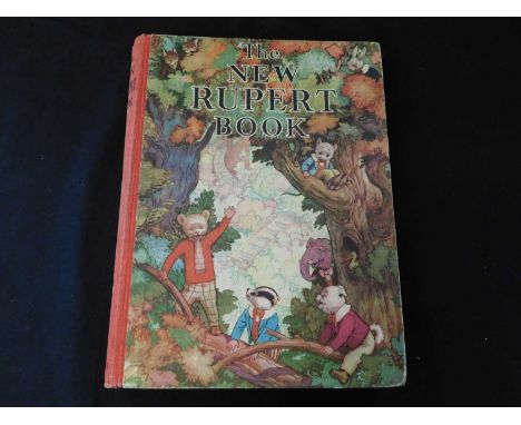 THE NEW RUPERT BOOK [1938] annual, this book belongs to panel neatly filled in, 4to, original cloth backed pictorial boards, 