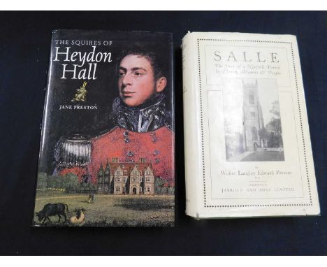 WALTER LANGLEY EDWARD PARSONS: SALLE THE STORY OF A NORFOLK PARISH ITS CHURCHS MANORS AND PEOPLE, Norwich, Jarrold, 1937 firs