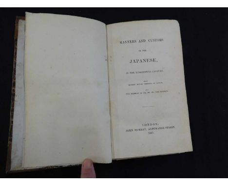 MANNERS AND CUSTOMS OF THE JAPANESE IN THE NINETEENTH CENTURY FROM RECENT DUTCH VISITORS OF JAPAN AND THE GERMAN OF DR P H, F