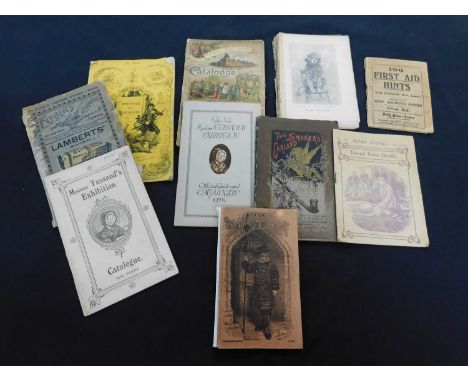 Packet - Assorted mainly Victorian publications including three vintage Madame Tussauds catalogues, guide to The Tower of Lon