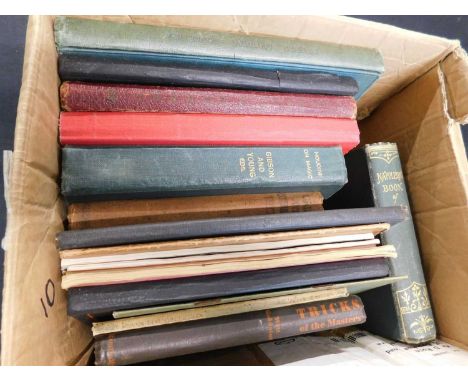 Box - 18 assorted magic etc titles including D DEVEEN: EXPERT CIGARETTE MAGIC, London, Edward Bagshawe, [1932], original clot