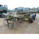Reynolds Boughton MLRS 10.5 TON twin axle Skeletal Drops Trailer