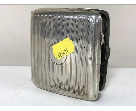 A silver cigarette case