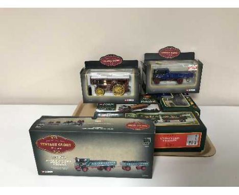 A tray of Corgi vintage glory of steam vehicles - Eddie Stobart etc 