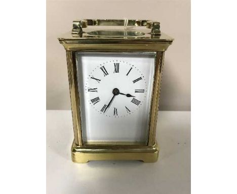 A brass cased carriage clock by Richard & Co, Paris (a/f)