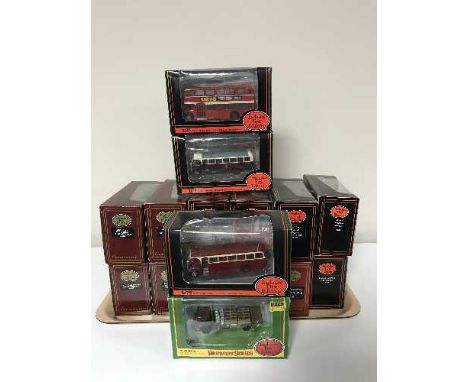 A collection of die cast vehicles - exclusive first edition - buses 