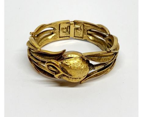 A vintage boxed Endura gold plated bangle wrist watch.