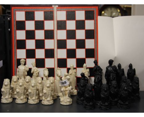 An interesting classical chess set, David H. 15cm.