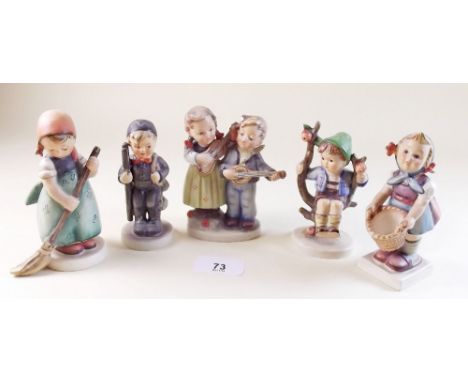 Five various Goebel figures - some damage