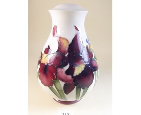 A Moorcroft lamp base decorated in the Iris pattern - 22cm