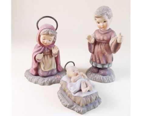Three Goebel Nativity figures of Mary, Joseph and Baby Jesus