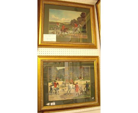 De Condemy - pair of prints Hunting Scenes 30 x 40cm