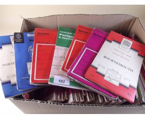 A large quantity of Ordnance Survey maps